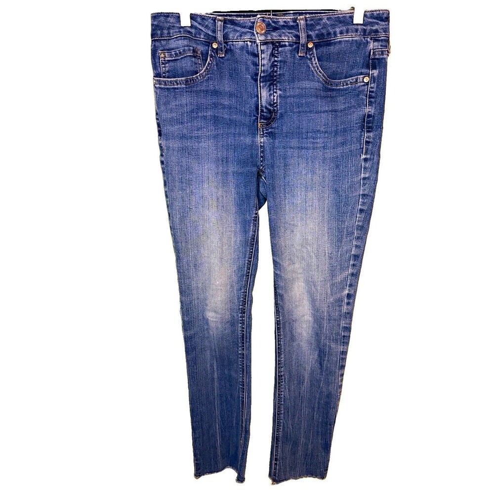 Seven7 Women’s Slim Skinny Blue Medium Wash Denim Jeans Stretch 5-Pocket 6